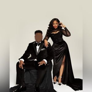 Custom Albina Dyla Corset Black Dress